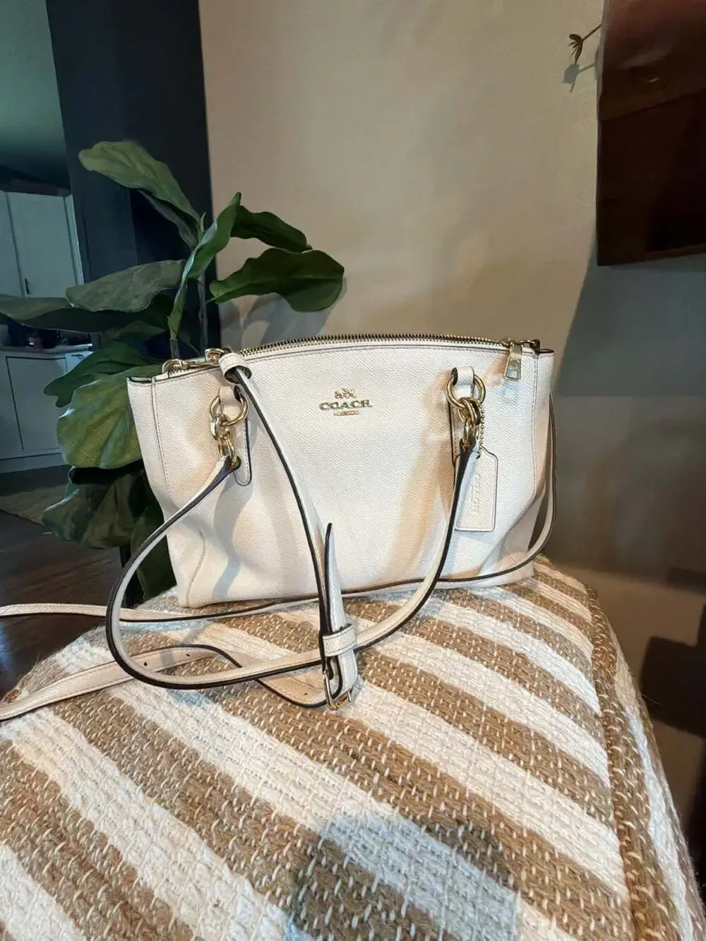 Coach F57520 Pebbled Leather Christie Carryall Satchel